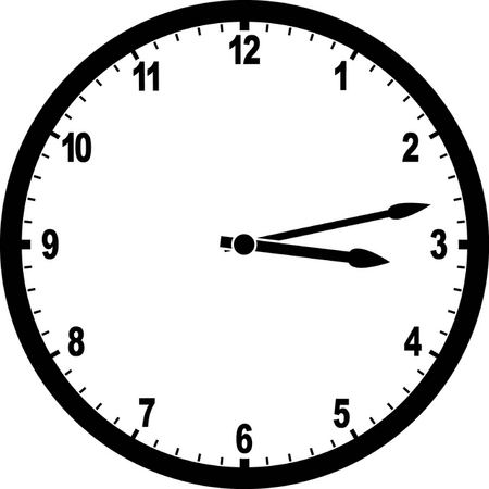 Analog Clock Displaying 3:13