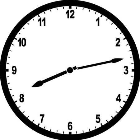 Analog Clock Displaying 8:13